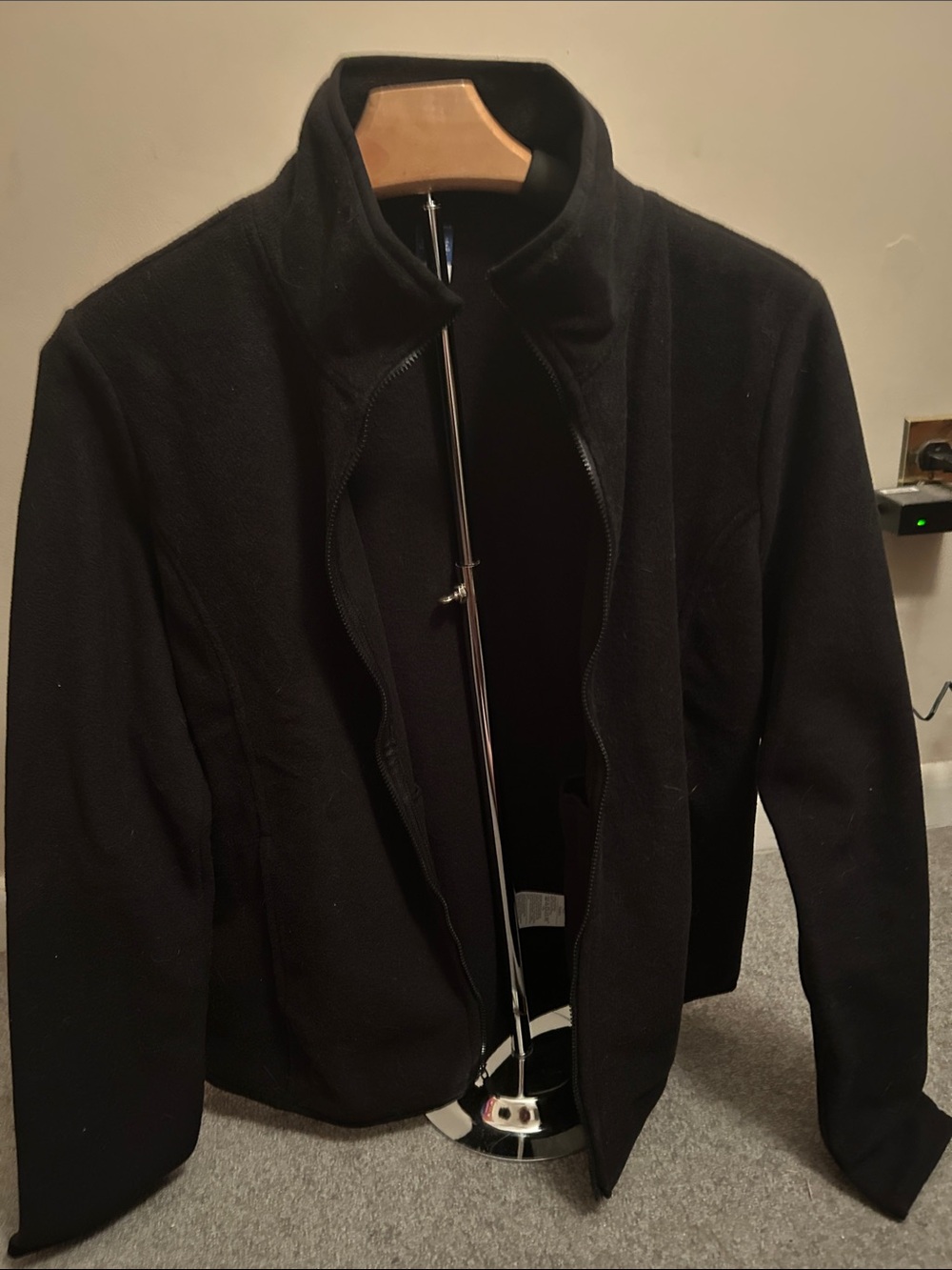 Classic Black Women's Zip-Front performance fleece Jacket